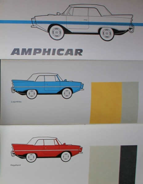 Amphicar 770 Modelprogram 1964 Offerfolder with brochures (3905)